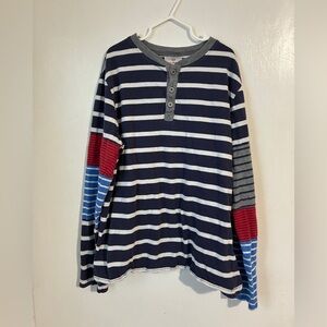 Boys Hanna Andersson Striped Fake Layered Look Long Sleeve Size 12